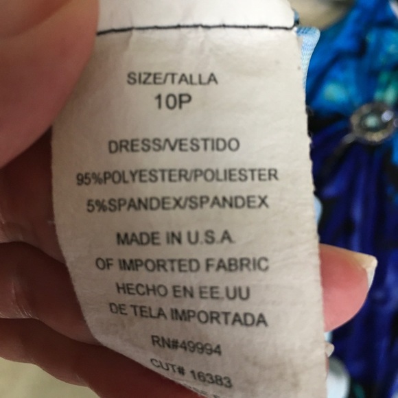 R & M Richards Blue Watercolor Maxi … - Picture 8 of 9